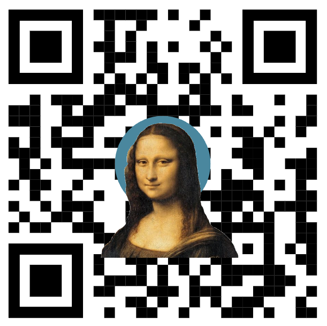 Overlay technique: a picture placed on top of a QR code