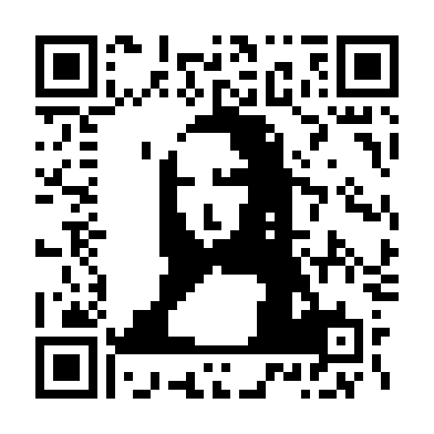 QArt technique: QR modules shaped to the outline of a reference image